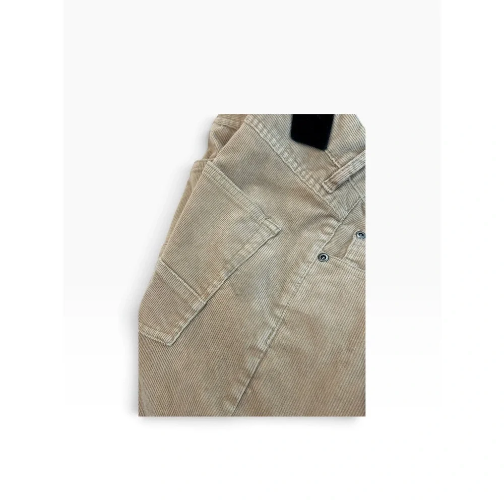 Quiksilver Mens Corduroy Pants Tan Beige Straight Tapered Fit Size 36